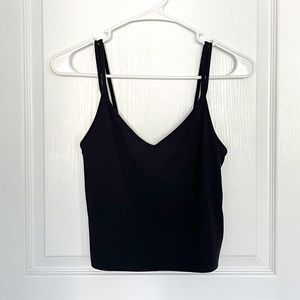 REVOLVE Black V Neck Double Strap Crop Top